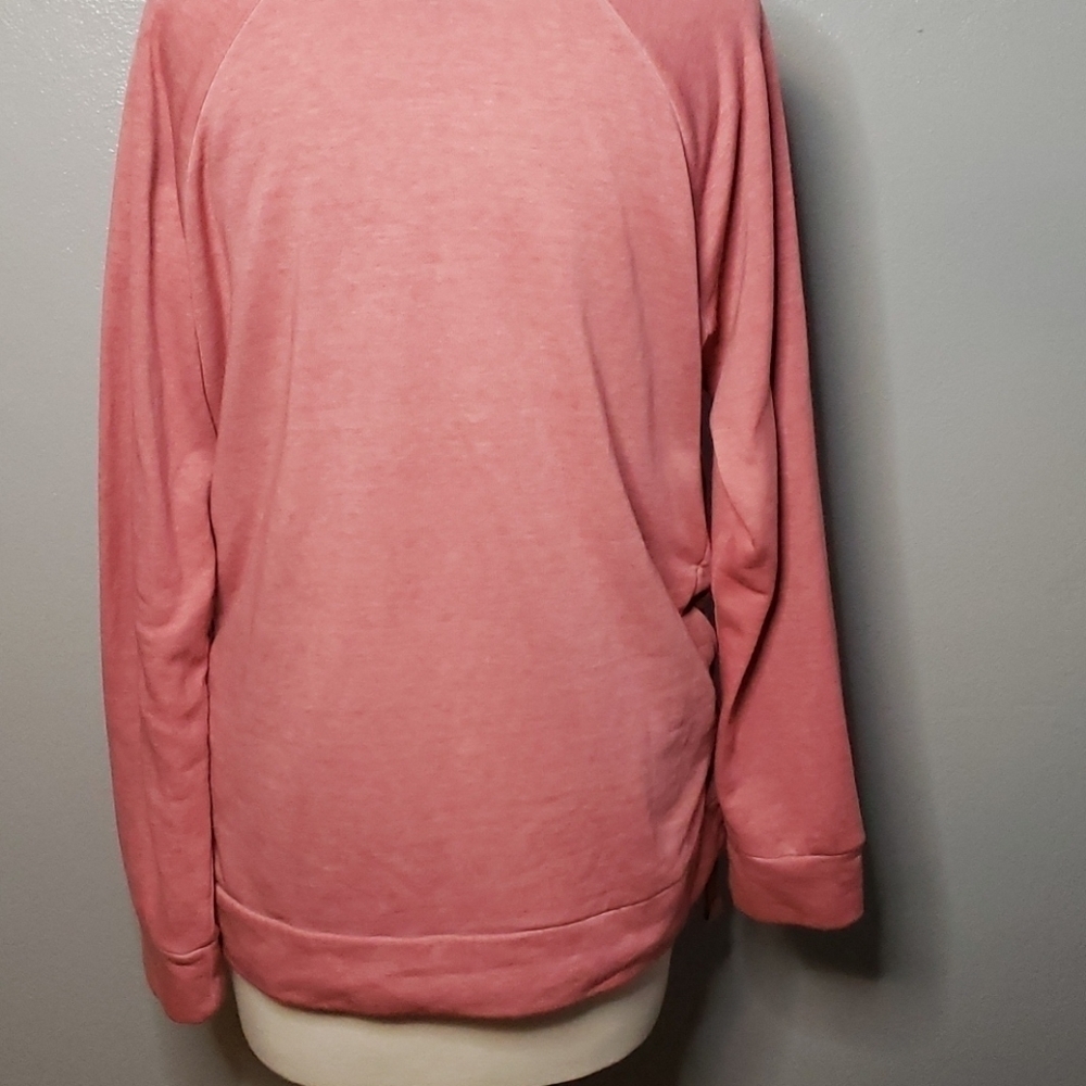 ana Sweatshirt Large Raspberry Pink Side Laces - Picture 5 of 7